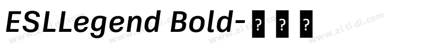 ESLLegend Bold字体转换